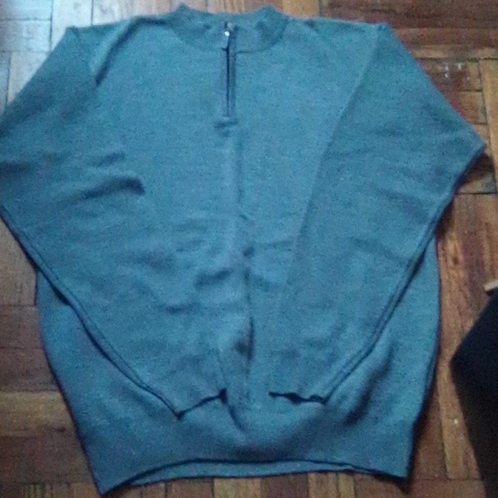 Men's Heather Gray half zip up pullover sweater. XL by Line 48